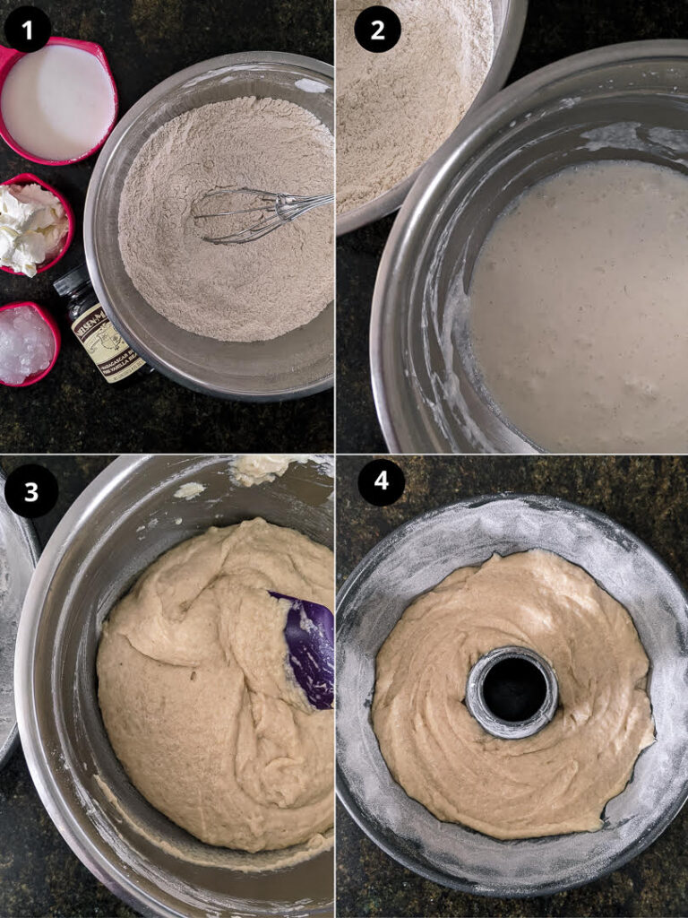 Steps for making Cream Cheese Pound Cake | Eggless Cream Cheese Pound Cake Recipe