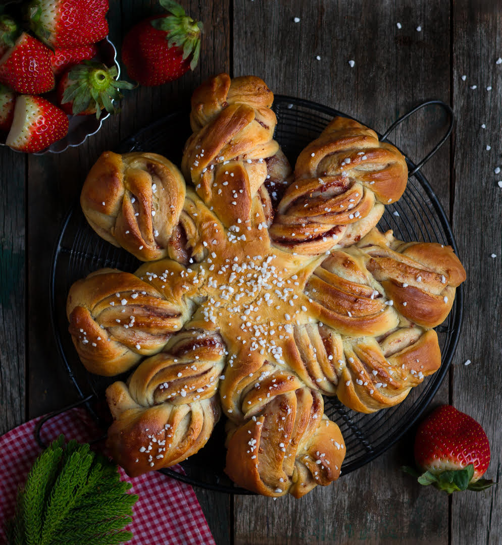 Strawberry Star Bread