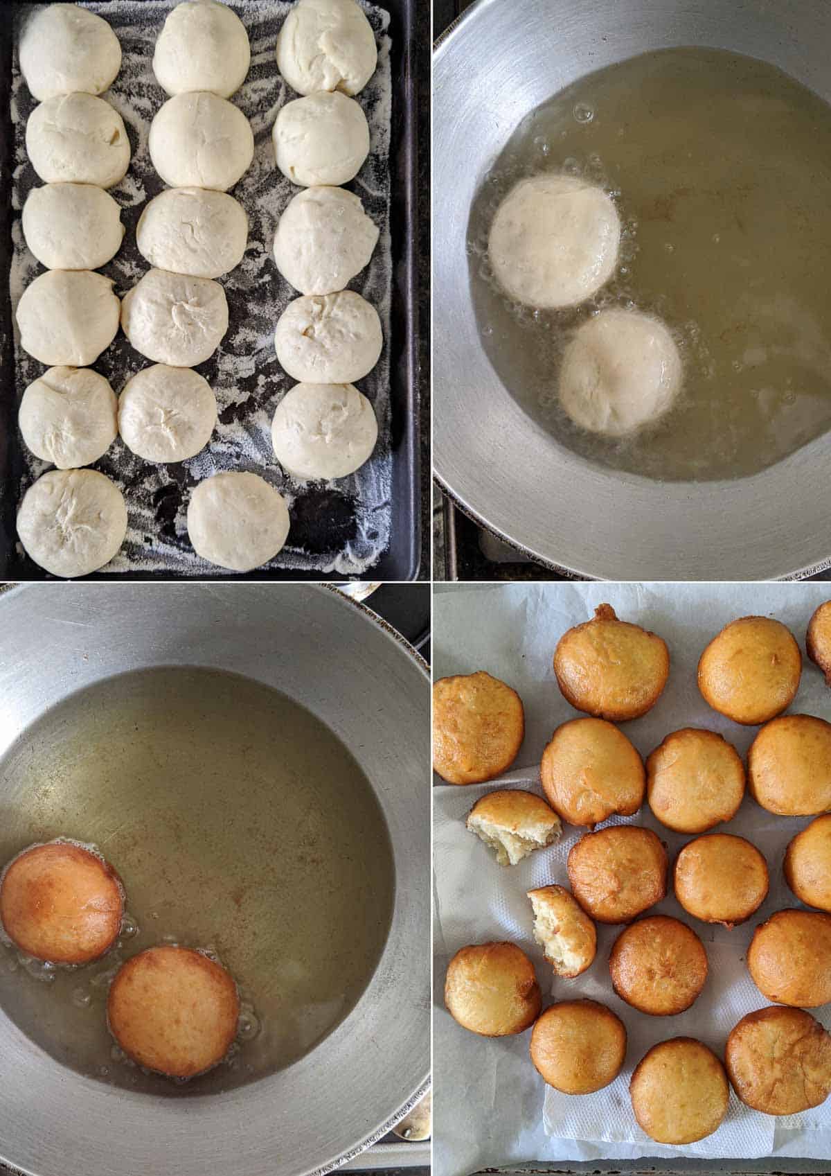 steps for making strawberry donuts.