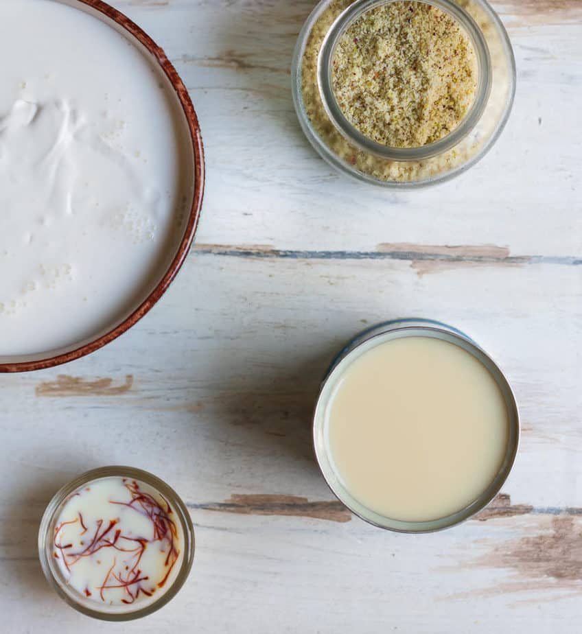 Ingredients for No-Churn Thandai Ice Cream | Easy Thandai Ice Cream Recipe