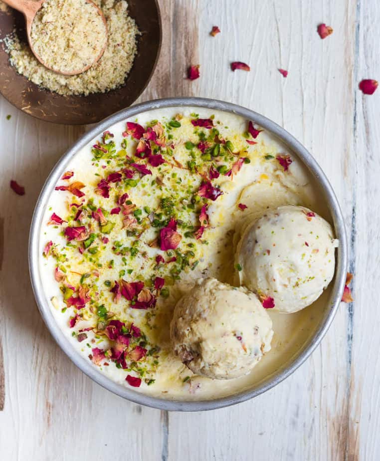 No-Churn Thandai Ice Cream | Easy Thandai Ice Cream Recipe