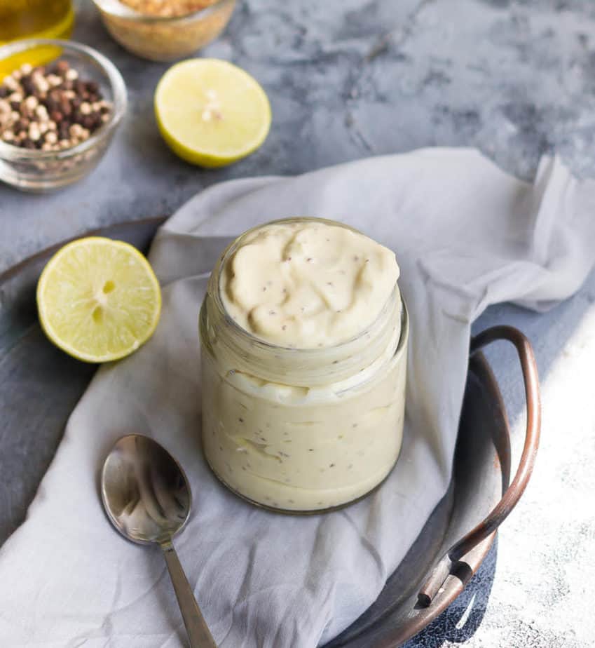Homemade Vegan Mayonnaise | Easy eggless mayonnaise recipe