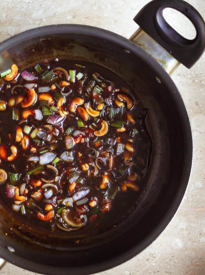 Kung Pao Cauliflower | Baked Vegan Cauliflower Kung Pao Recipe