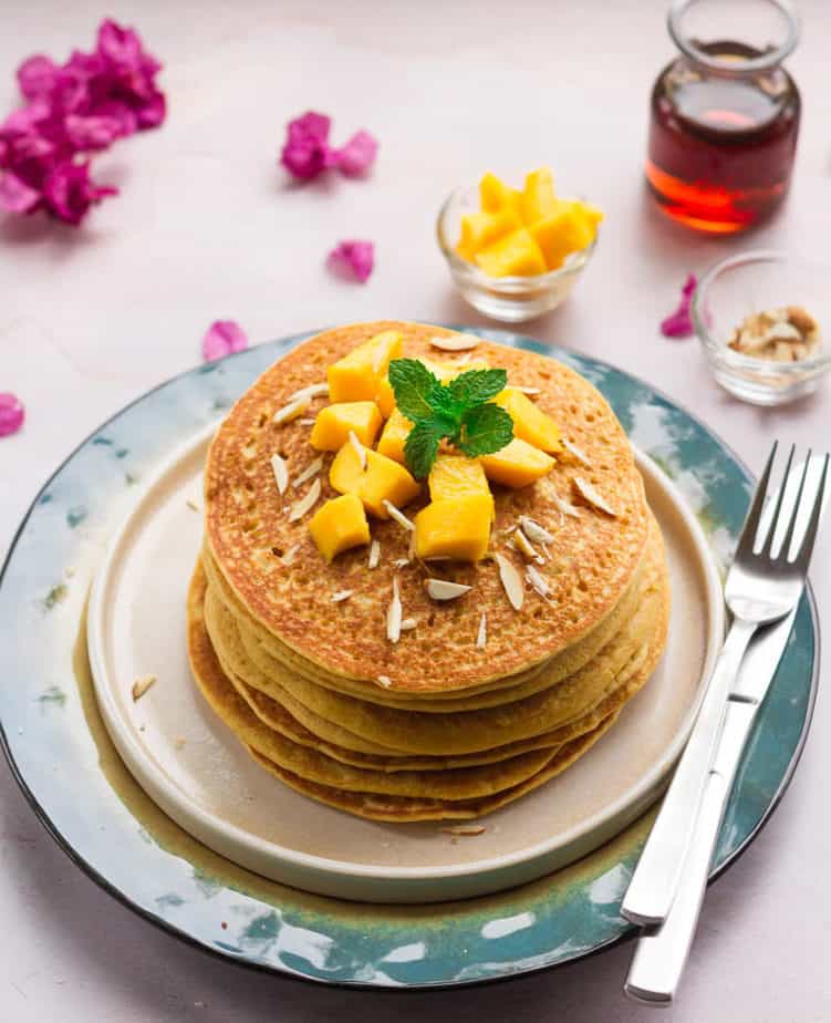 Mango Pancake | Easy vegan mango pancake recipe