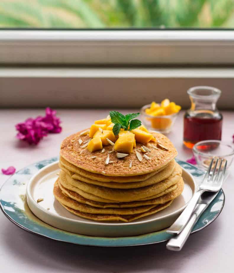 Mango Pancake | Easy vegan mango pancake recipe