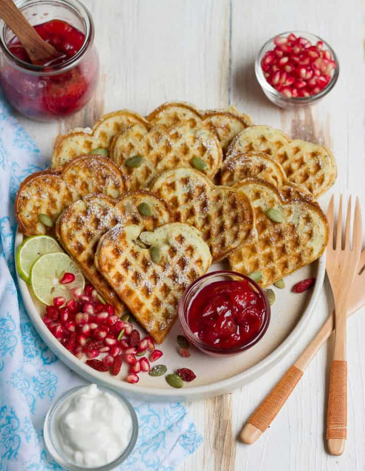 Lemon Poppyseed Waffles | Vegan lemon poppyseed waffles recipe