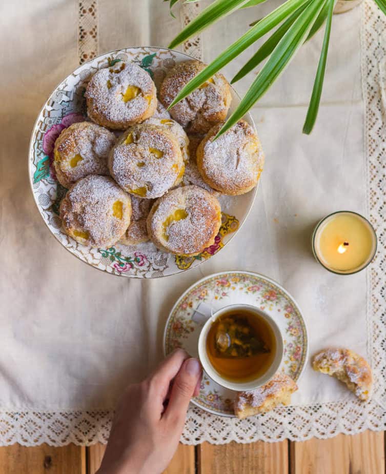 Mango Coconut Scones | Easy Eggless Mango Scones Recipe