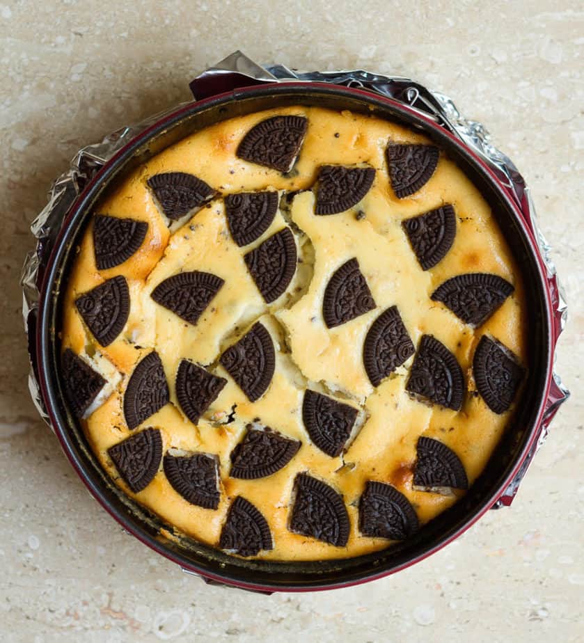 Oreo Cheesecake | Easy baked Oreo cheesecake recipe