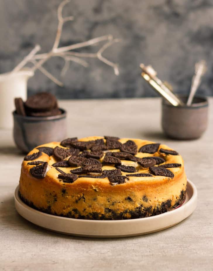 Oreo Cheesecake | Easy baked Oreo cheesecake recipe