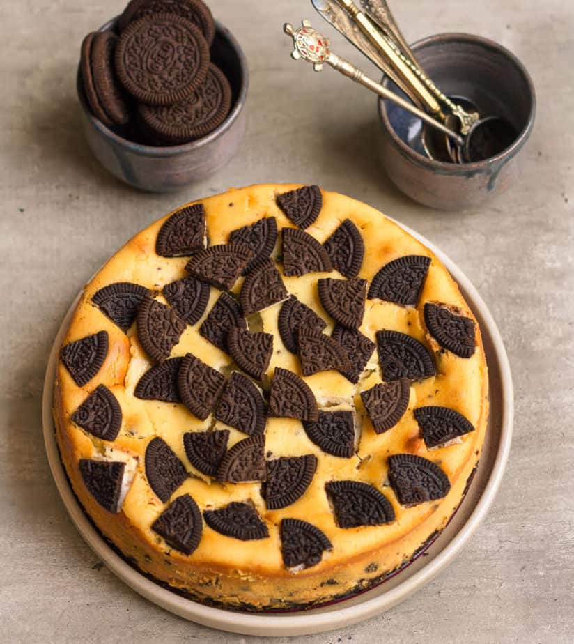 Oreo Cheesecake | Easy baked Oreo cheesecake recipe