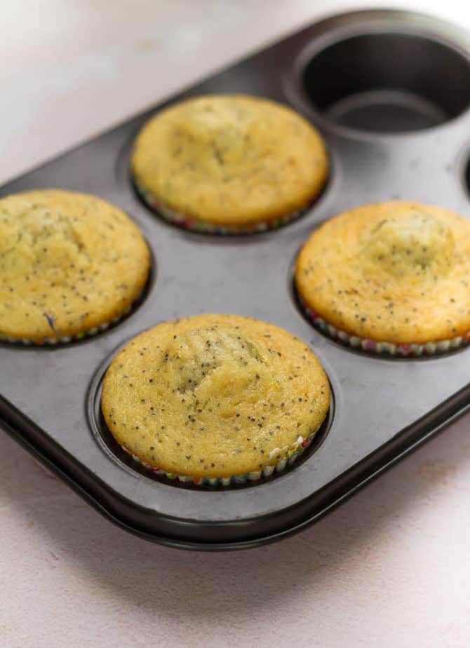 Lemon Poppyseed Cupcakes | Easy Lemon Cupcakes with Cream Cheese Frosting