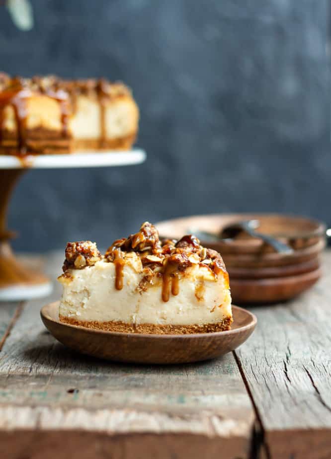 Apple Crumble Cheesecake | Eggless Apple cheesecake with Crumble