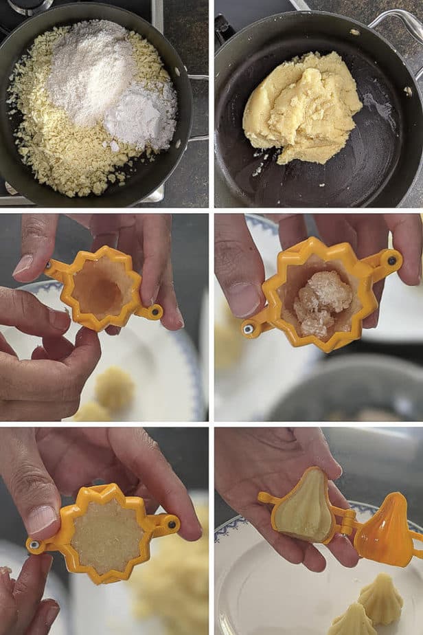 Steps for making Coconut Modaks.