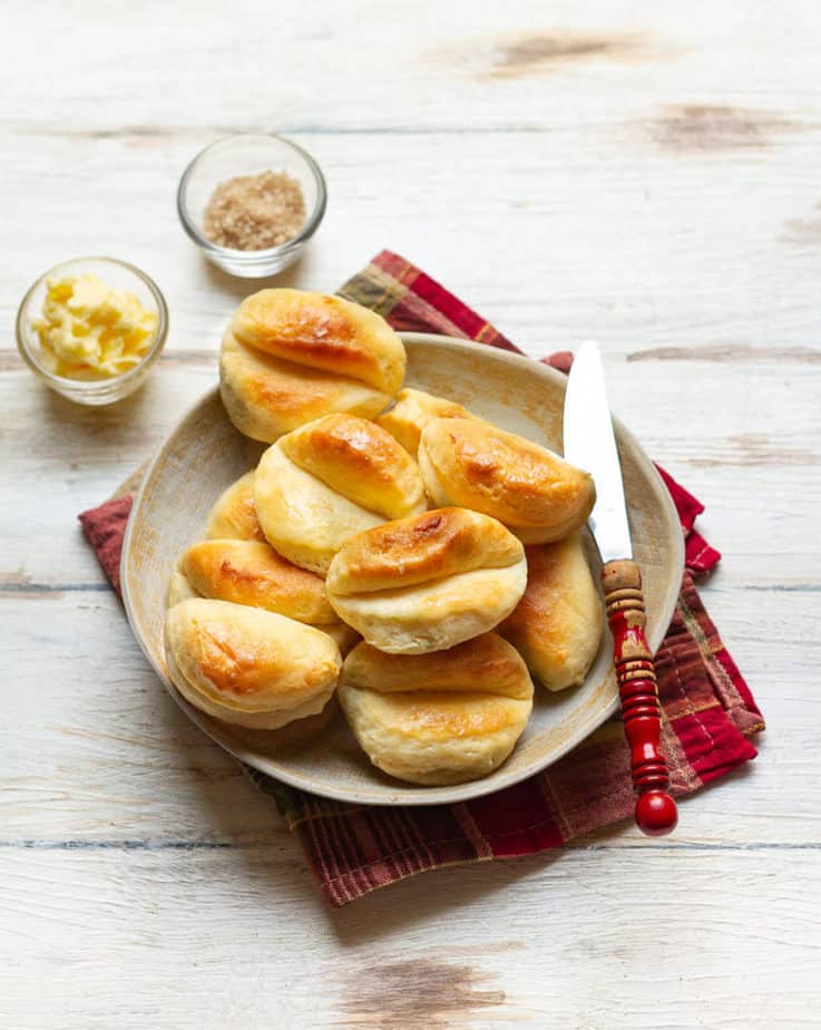 Parker House Rolls | Soft and fluffy Parker House Rolls