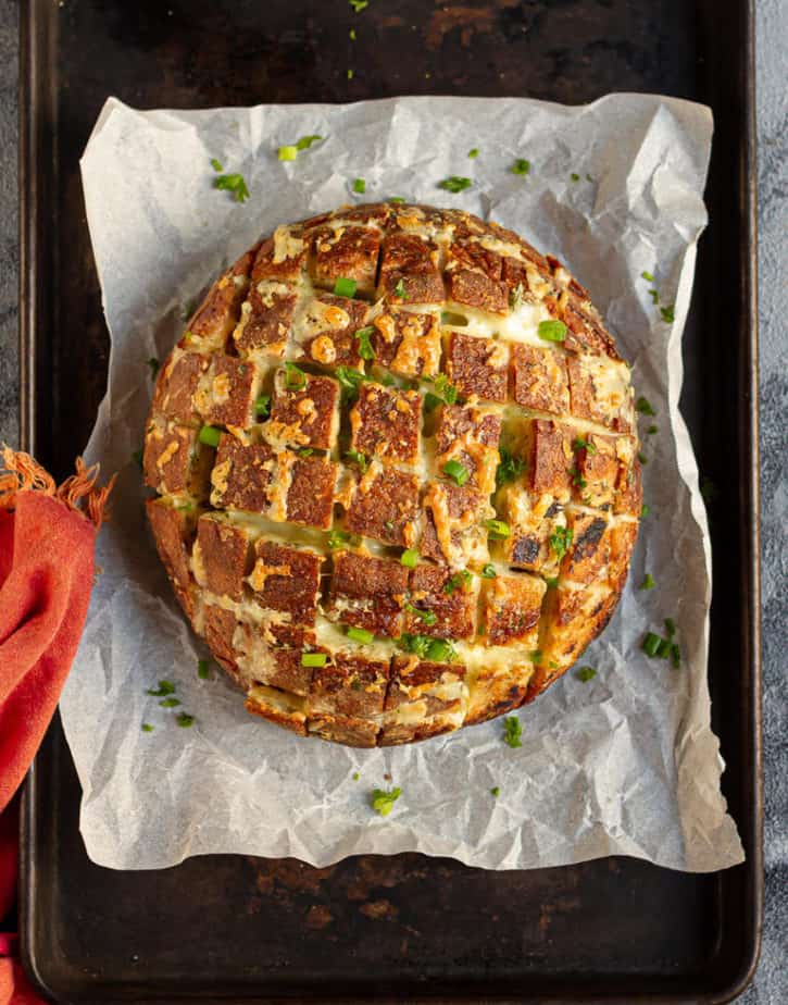 Ready to eat Easy Pull-Apart Cheese Garlic Bread | Cheesy Garlic Pull- Apart Bread