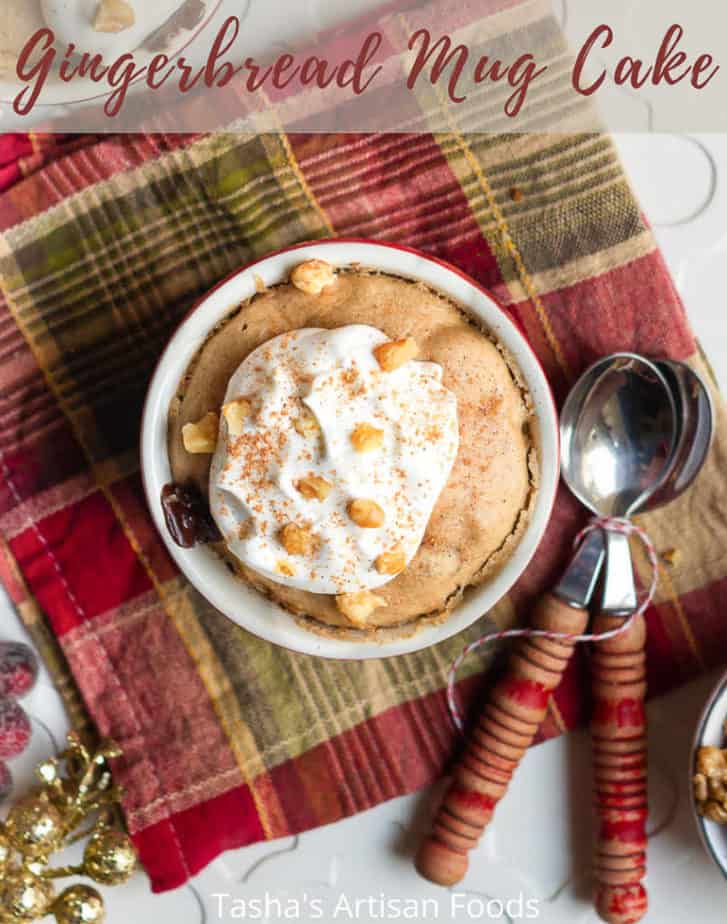 Gingerbread Mug Cake | Easy Eggless Holiday Mug Cake Recipe