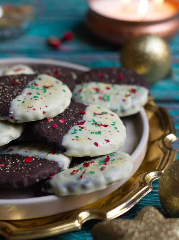 Chai Spice Chocolate Cookies | Easy Chai spiced cookies