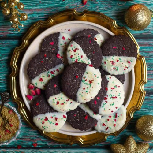 Chai Spice Chocolate Cookies | Easy Chai spiced cookies