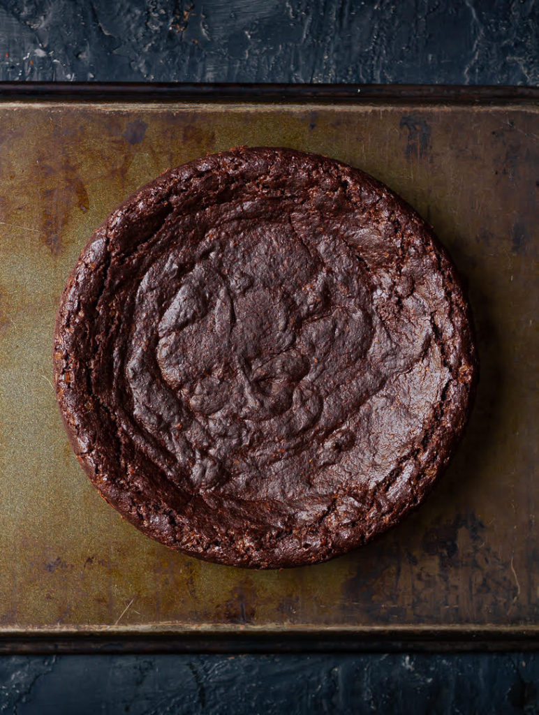Baked chocolate chickpea cake.