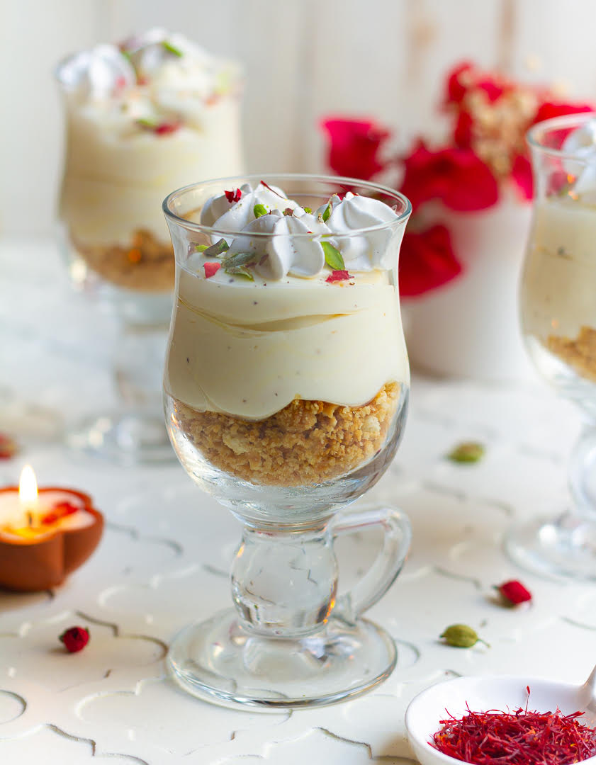 No-Bake Saffron Cheesecake