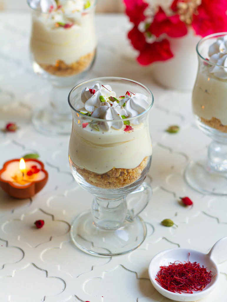 No-Bake Saffron Cheesecake