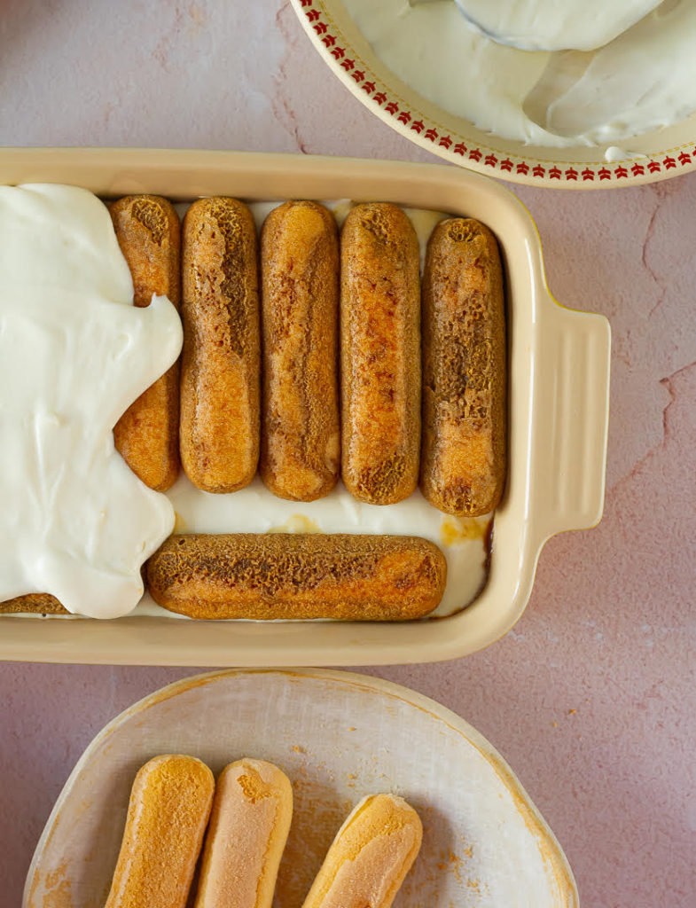 Layer on the mascarpone cheese mixture