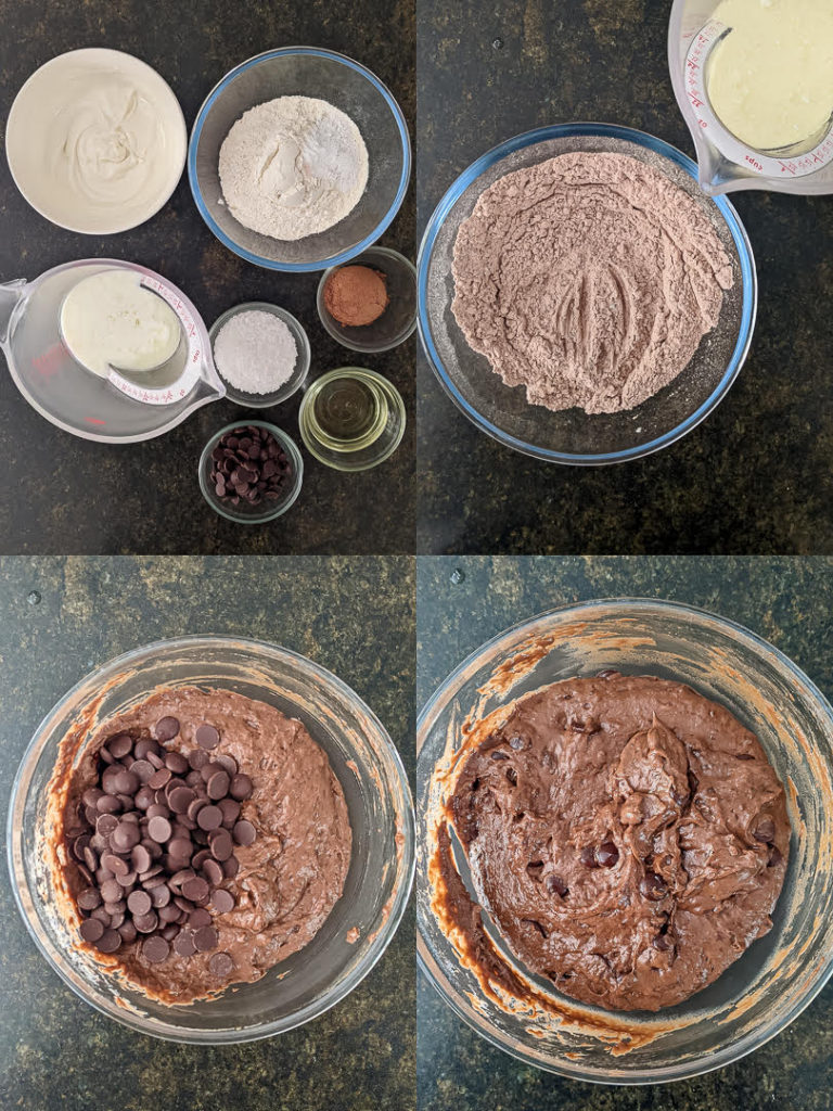 Steps for making Chocolate Cream Cheese Muffins | Eggless Chocolate Cream Cheese Muffins