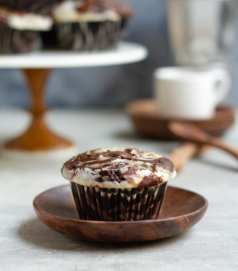 Chocolate Cream Cheese Muffins | Eggless Chocolate Cream Cheese Muffins