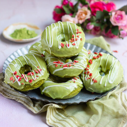 The Best Matcha Donuts | Baked Matcha Donuts