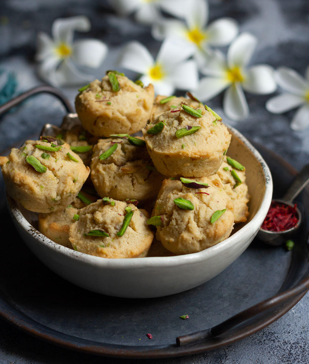 Pistachio Financiers Recipe | Pistachio Saffron Financiers
