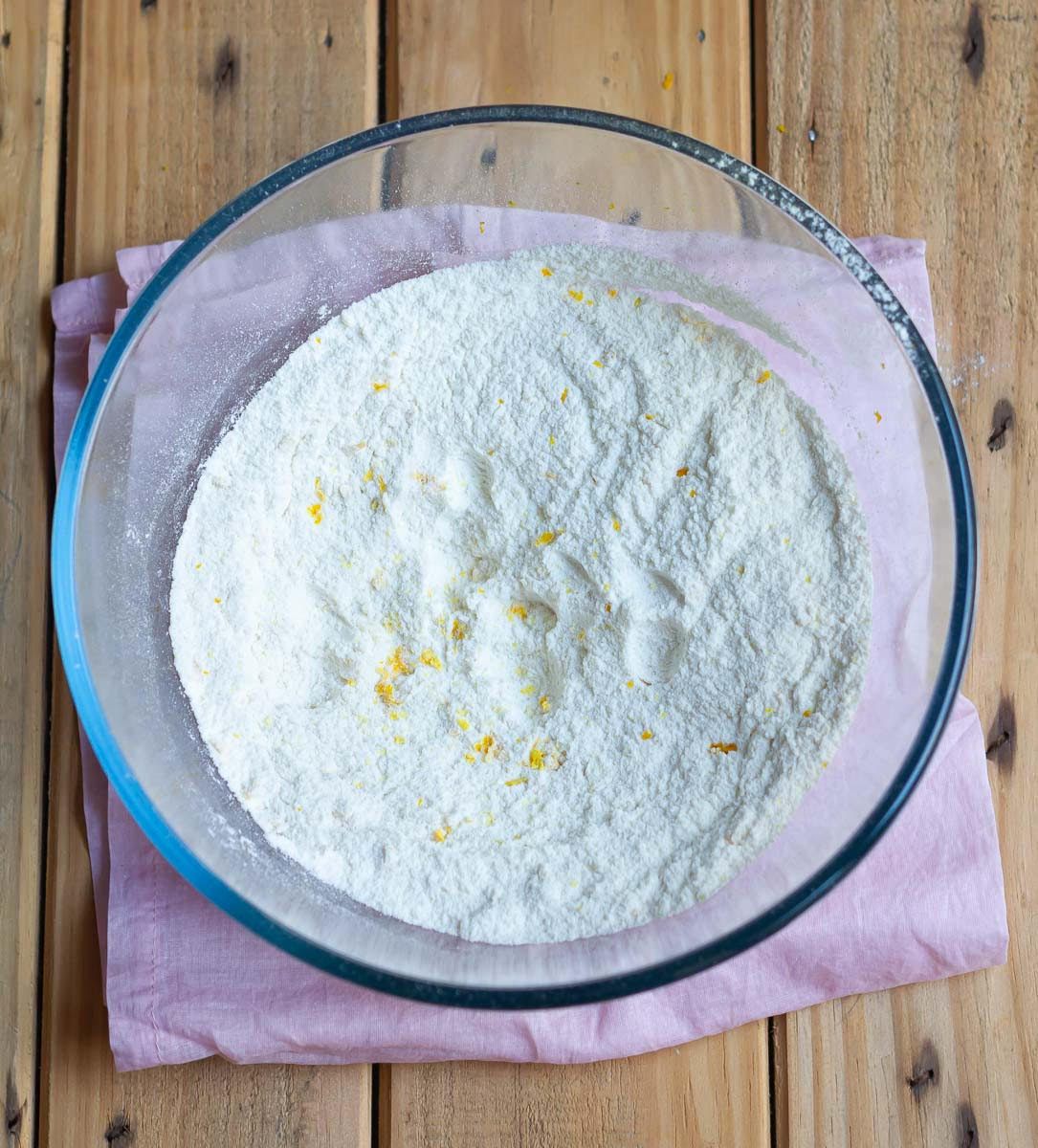 Sift together dry ingredients