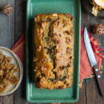 Sweet potato bread on a platter.