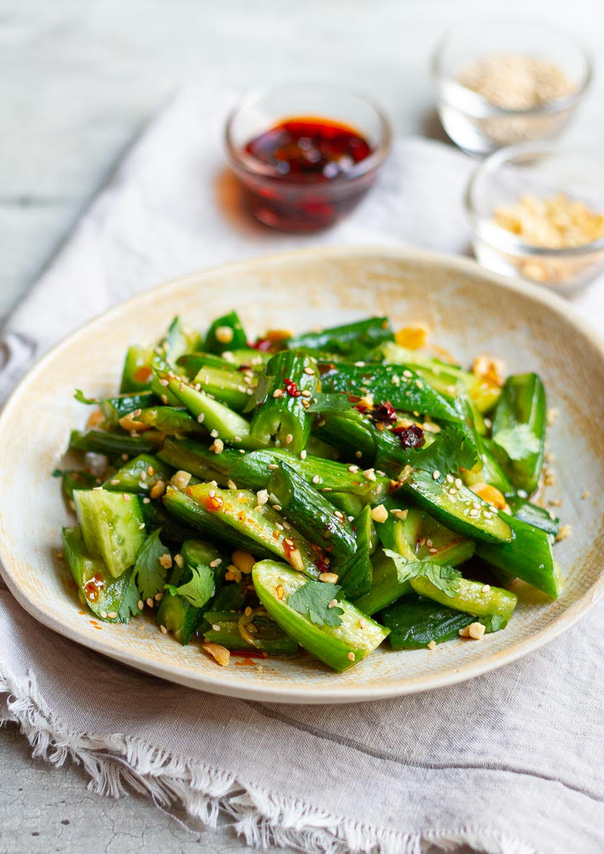 Smashed Asian Cucumber Salad