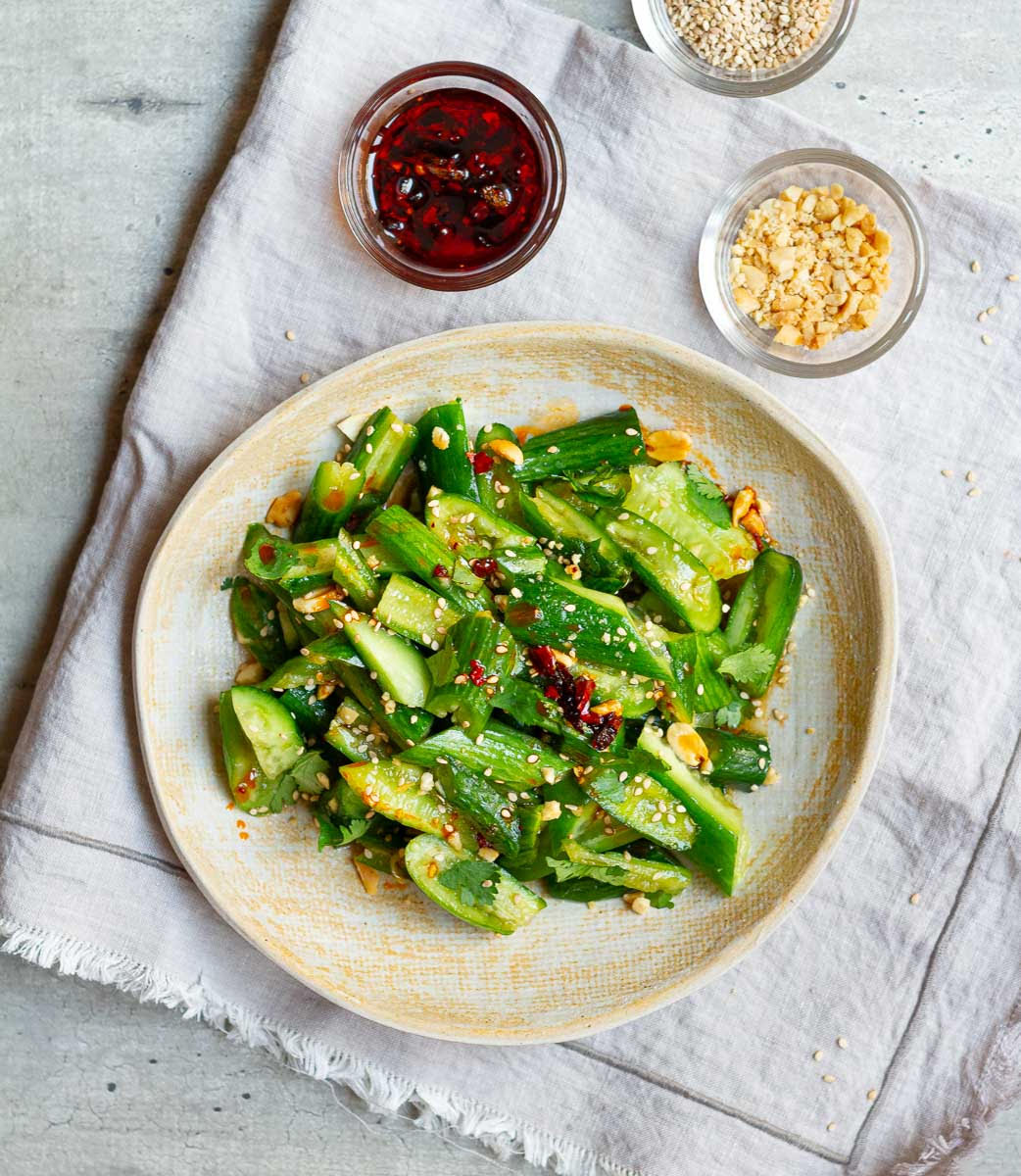 Smashed Asian Cucumber Salad