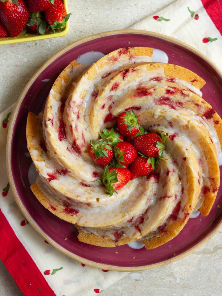Strawberry Lemon Bundt Cake