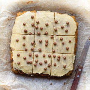 Banana Blondies with Brown Butter Icing