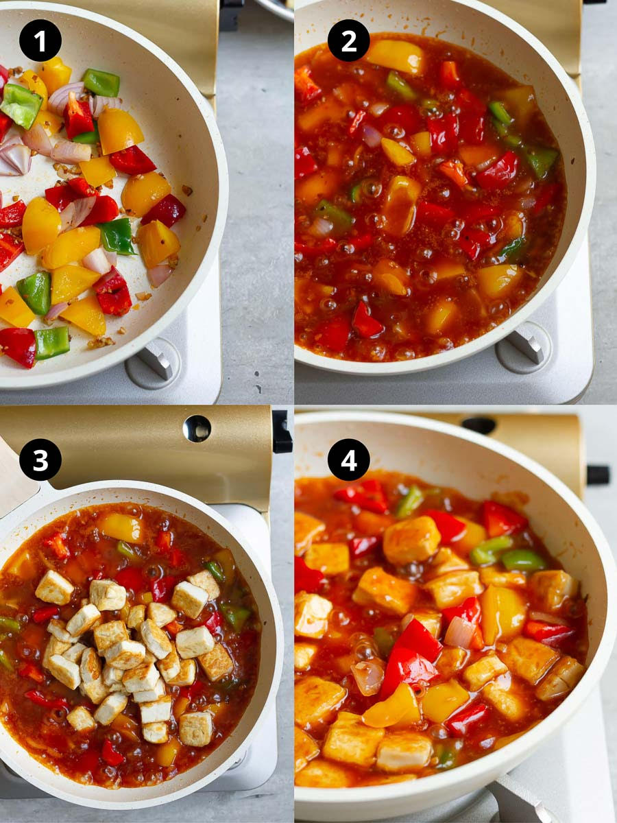 Steps for cooking sweet and sour tofu
