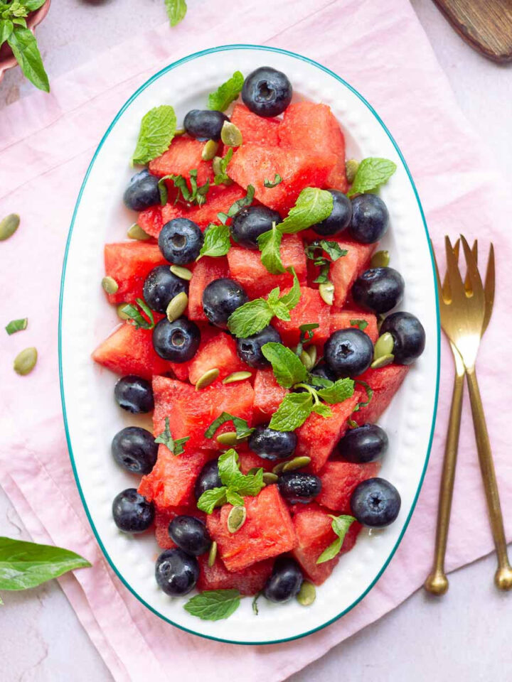 Watermelon Blueberry Salad