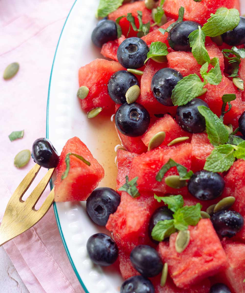 Watermelon Blueberry Salad