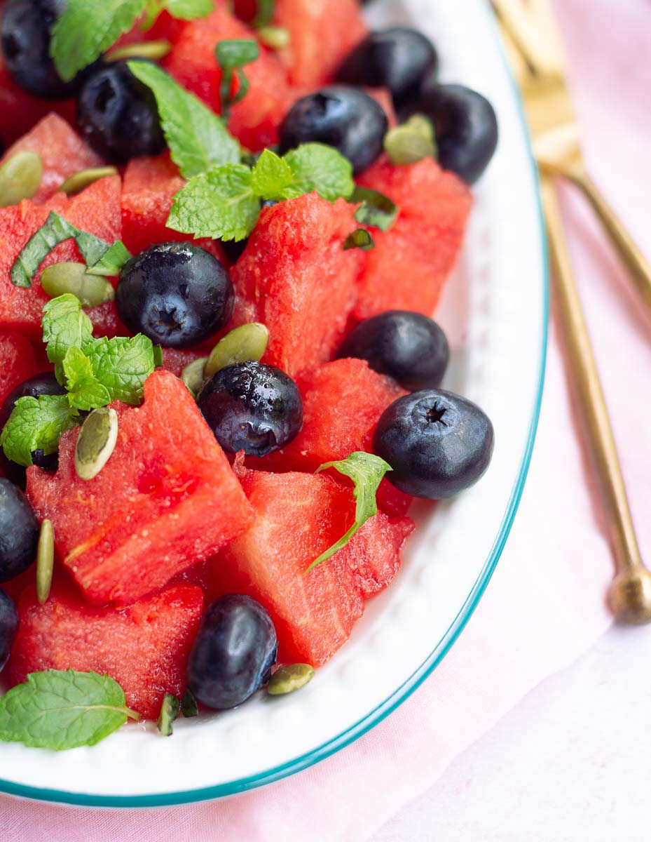 Watermelon Blueberry Salad