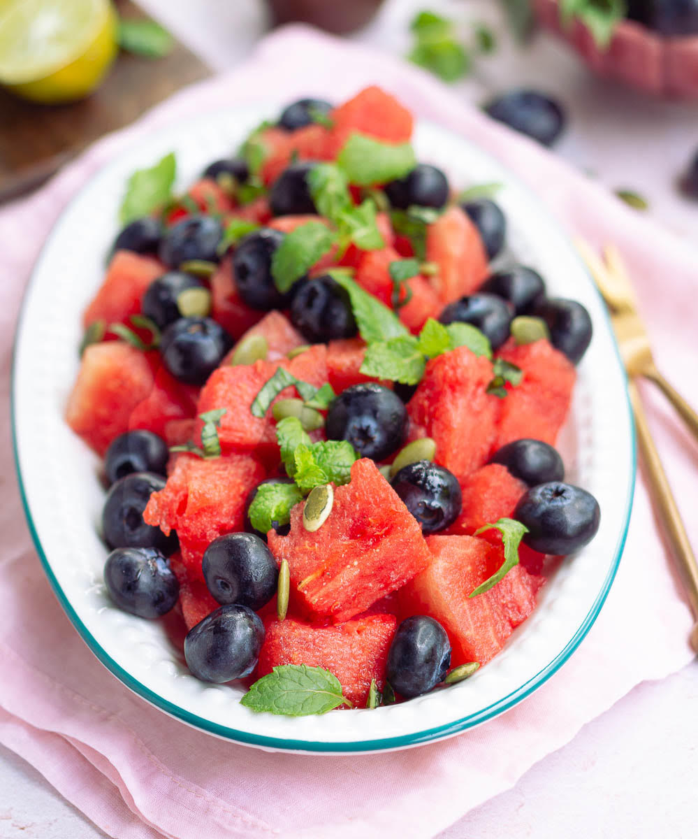 Watermelon Blueberry Salad
