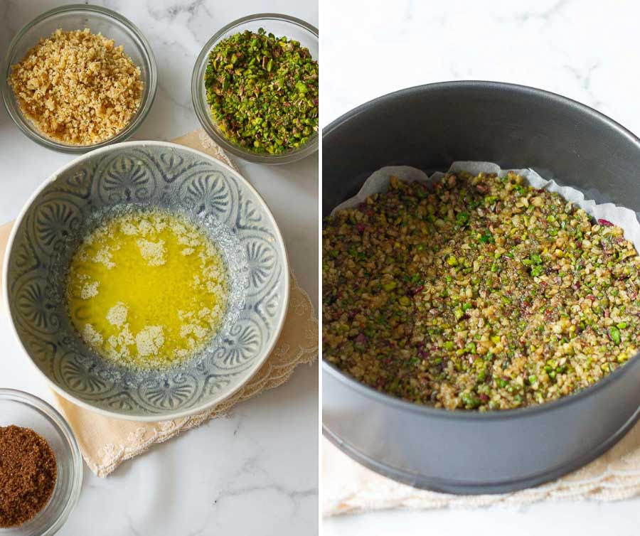 Steps for making Baklava topping