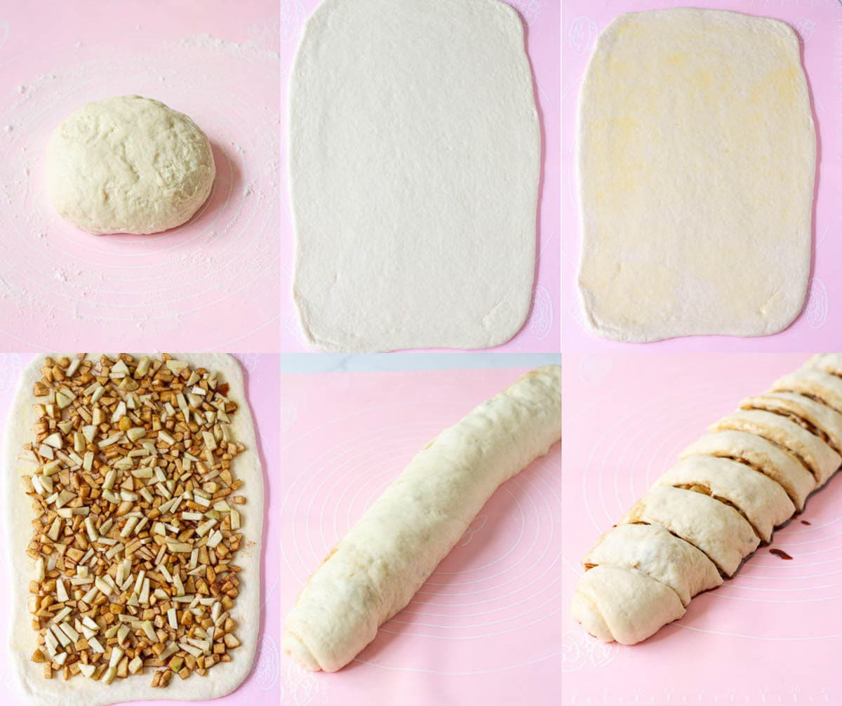 Steps for making the rolls.