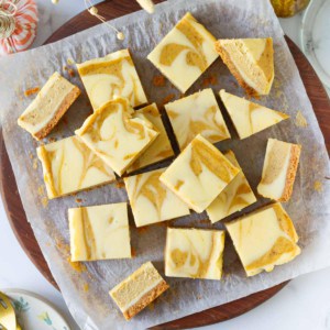 Pumpkin Swirl Cheesecake Bars Recipe