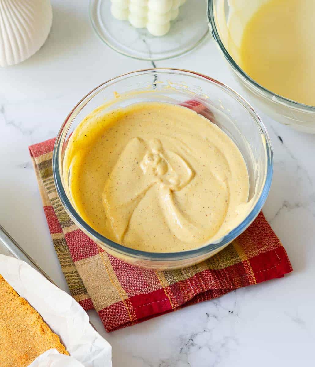 Pumpkin cheesecake batter