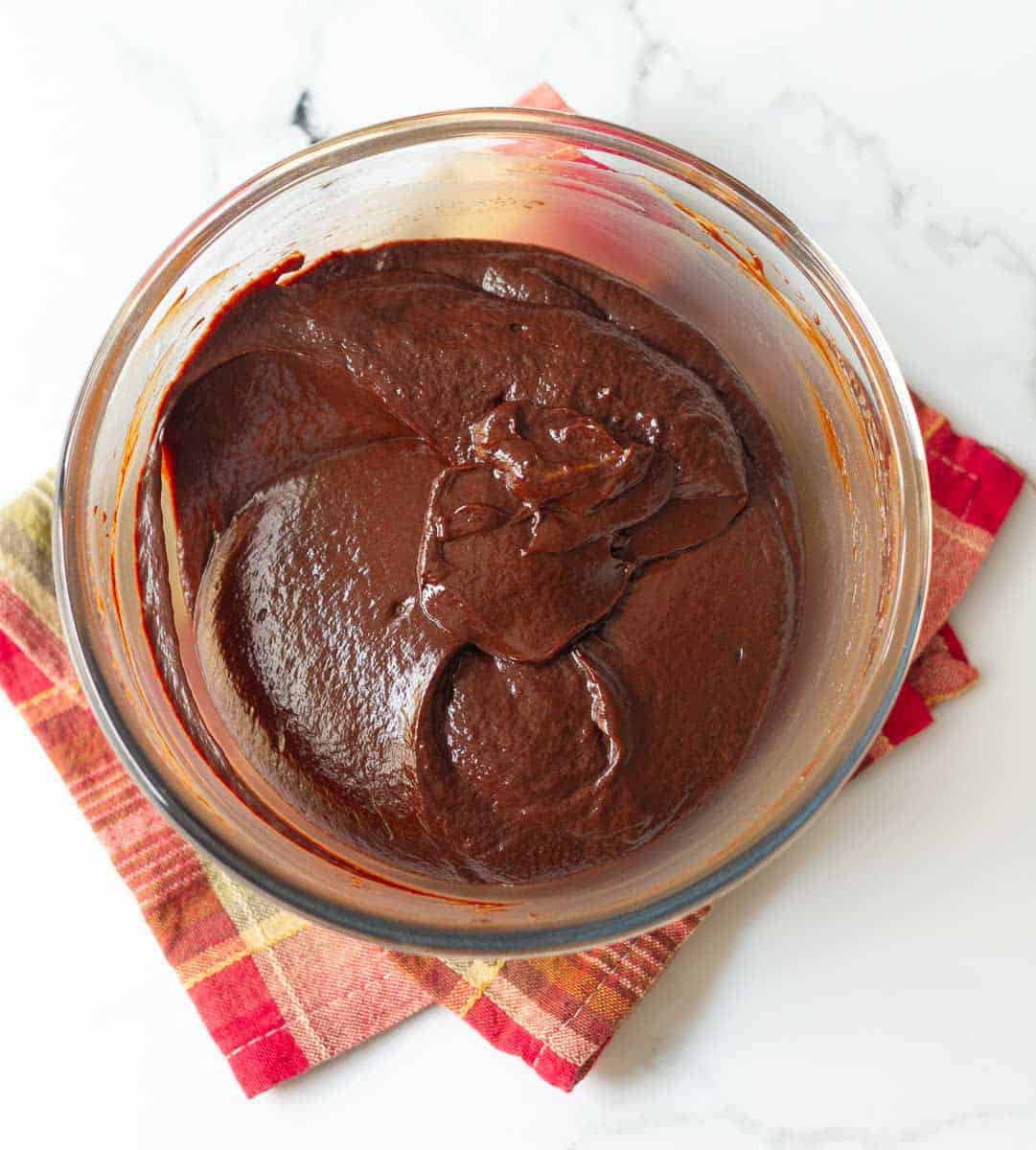 melted chocolate mixture in a bowl.
