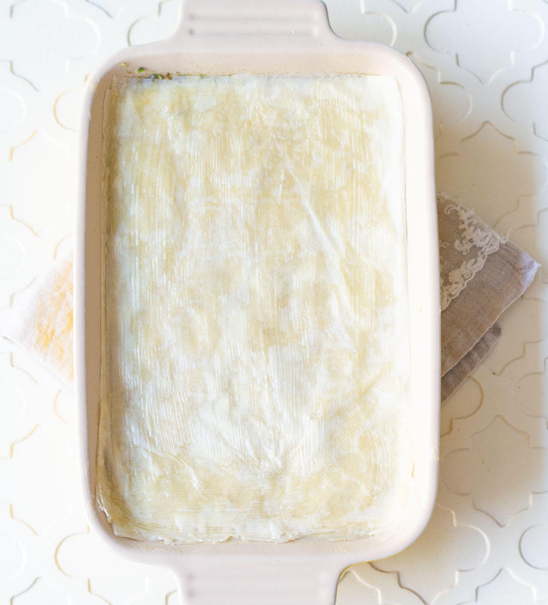 Layer phyllo on top