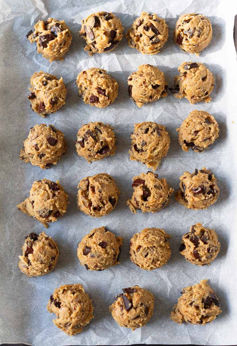 chill the cookie dough balls