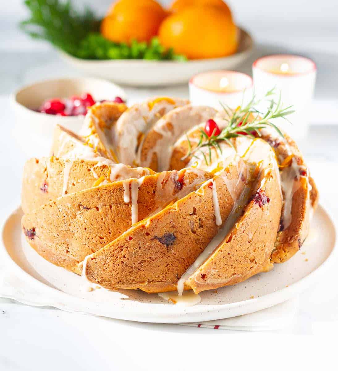 The BEST Cranberry Pound Cake