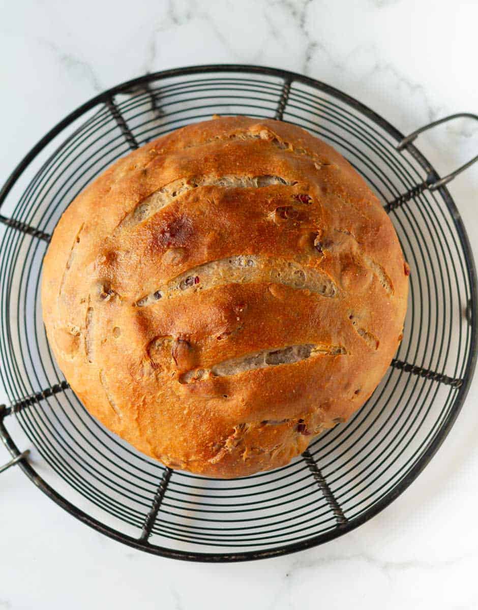 Bkaed Cranberry Walnut Bread